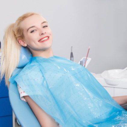 Woman relaxed at the dentist under sedation dentistry