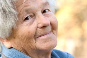 older woman smiling