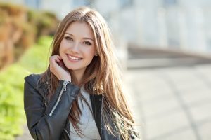 portrait of a young smiling woman