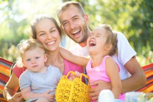 smiling family portrait